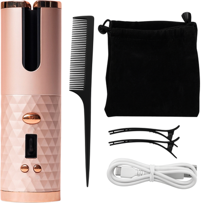 Cordless Hair Curler LCD Auto Rotating Waver Curling Iron | Cordless Hair Curler LCD Auto Rotating Curling Iron by Velora