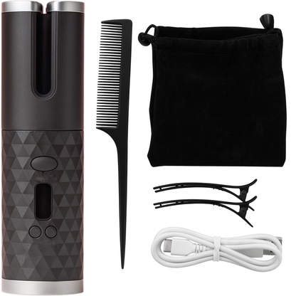 Cordless Hair Curler LCD Auto Rotating Waver Curling Iron | Cordless Hair Curler LCD Auto Rotating Curling Iron by Velora